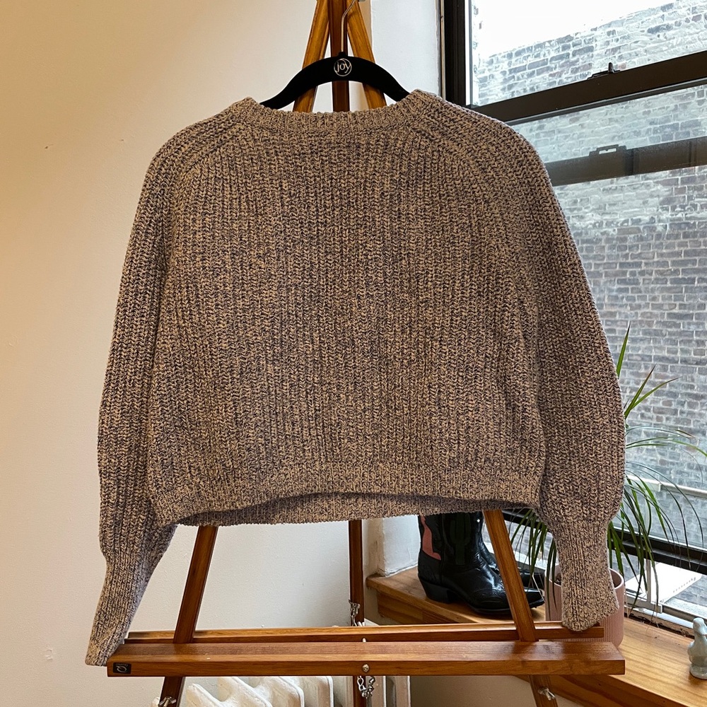 American Apparel cropped blue and white M sweater